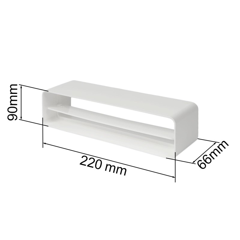 Vent Systems 220 x 55mm Rectangular Duct Connector with Non