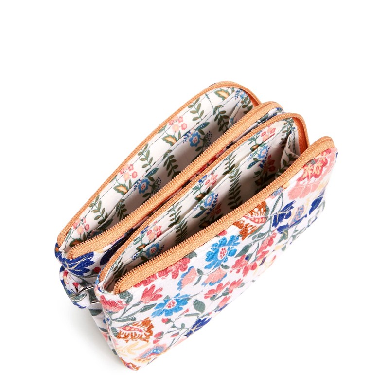 Vera Bradley Enchanted Mandala Double Zip ID Card Holder with