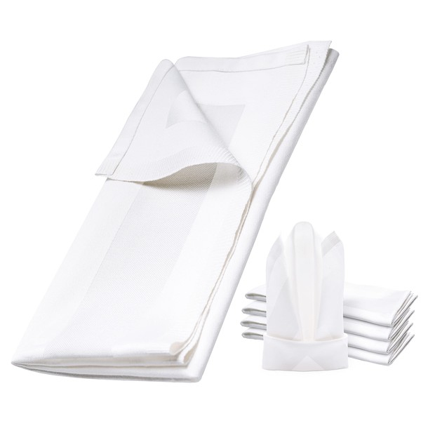 Damask Tablecloth, Choice of Sizes, Gastro Edition, White, 12 x