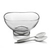 Nambe Braid Glass Salad Bowl with Servers