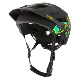 O'NEAL | Mountain Bike Helmet | Enduro All-Mountain | Ventilation Openings for Cooling, Washable Cushion, Safety Standard EN1078 | Helmet Defender Muerta | Adult | Black | Size L XL