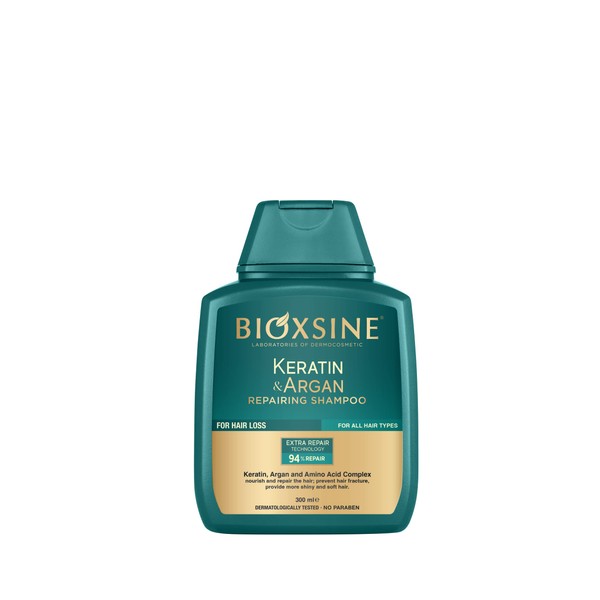 Bioxsine Keratin & Argan Repairing Hair Care Shampoo 300 ml for All Hair Types