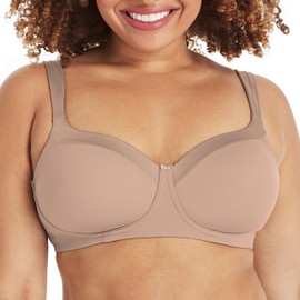 PLAYTEX Womens Secrets Full-coverage Wireless T-shirt For Full Figures, Us4824 Balconette Bra, Evening Blush, 40DDD US