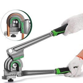 Tube Bender, 180° Pipe Bender for 1/4, 3/8, 1/2, 3 in 1 Manual Level Tubing Bender, Copper Aluminum Tubes Bending Tool for Air Conditioning Refrigeration Repair