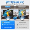 40 Inch Retractable Projector Screen for Car with Adjustable Loops