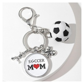 Soccer Mom Keychain Gifts for Mothers Day Gifts, Christmas Birthday Gifts for Mom Mother Gifts from Daughter Son Football Soccer Keychain for Mum Mommy Mama Gifts for Women