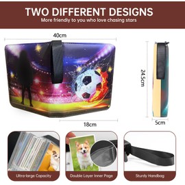 Trading Card Album Football, Football Collector Album Cards, 50 Pages, Capacity for 400 Cards, Scrapbook Football Cards, Football Cards Capacity, Football Cards Folder Collection Book
