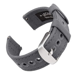 Archer Watch Straps - Canvas Quick Release Watch Bands (Slate Gray, 20mm)