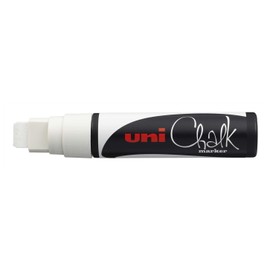 Uni-Ball Pack of 5 Chalk Markers Rectangular Extra Wide Chalk Marker PWE17K 15 mm White