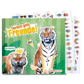 Friendship Book School for Boys and Girls [Tiger] Hardcover Poetry Album, Lovingly and Funny Designed - with Colourful Stickers! by Lernfreunde by Häfft | Sustainable and Climate Friendly
