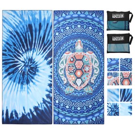 Madrigal 2 Pack Microfiber Beach Towel,71"x35" Oversized Lightweight Sand Towels Quick Dry Absorbent Large Towels for Swimming Pool Yoga Gym Travel Vacation Beach Accessories Essentials for Adults