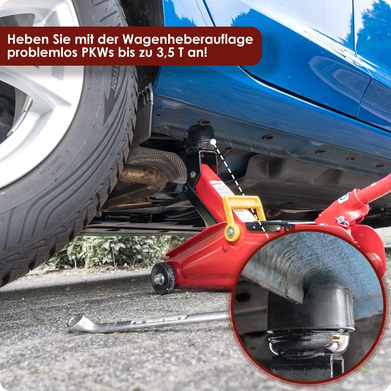 WEIDEBACH® Stable & Safe Trolley Jack Rubber Pad with 5