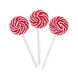 Red Swirl Lollipop Sucker, Bulk Set of 48 Individually Wrapped Pops for Candy Buffets, Graduation Parties, Anniversaries & Weddings