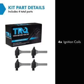 TRQ Ignition Coil Set 4 Piece Compatible with 19-23 Subaru Ascent 20-24 Legacy 20-24 Outback