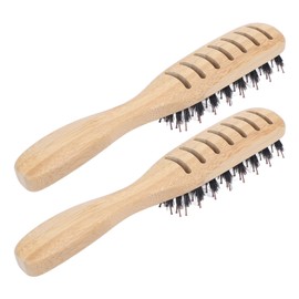 Men's Hair Brush, Bamboo Styling Comb with 9 Rows for Men and Women, Polished, Suitable for All Care Needs with Elegant Design