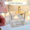 1 Pack Square Glass Vase 5" x 5" x 5",