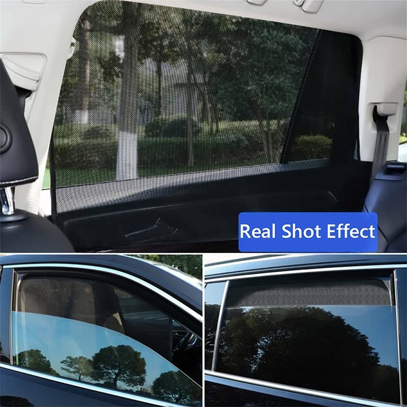 AIMALL 4PCS Magnetic Car Window Sun Shade Set for UV