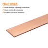 uxcell Copper Flat Bar, 0.12" Thickness x 1.18" Width x