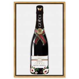 The Oliver Gal Artist Co. Drinks and Spirits Framed Wall Art Canvas Prints 'Italian Mod Champagne Home Décor, 16 in x 24