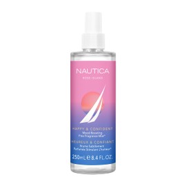 Nautica for Her Rose Island Body Mist, 8.4 Fl Oz (Pack of 1), Notes of Lemon, Rose, and Musk, Women's Fragrance, Long Lasting, Mood-Boosting Fragrance, Vegan Formula