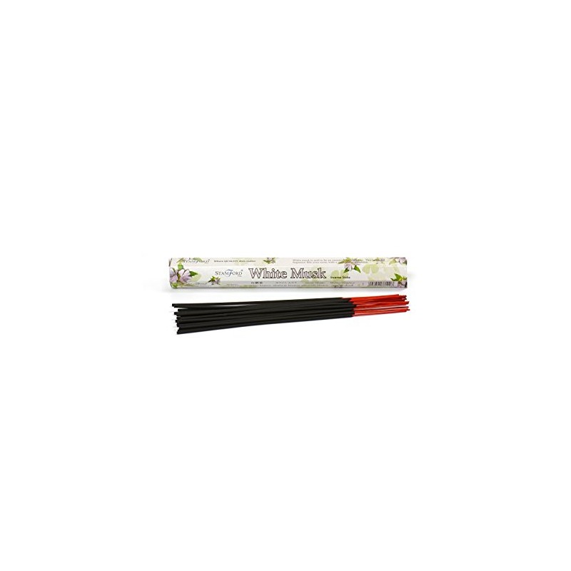 STAMFORD INC. 37109 White Musk Incense Sticks, 20 Sticks x