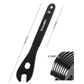 HOUSON hub Wrench for Bicycles | 2.5mm Thick-Walled + 20.6cm Lever | 65Mn Spring Steel (HRC45) | for Thru axles and Cone Nuts (18mm)