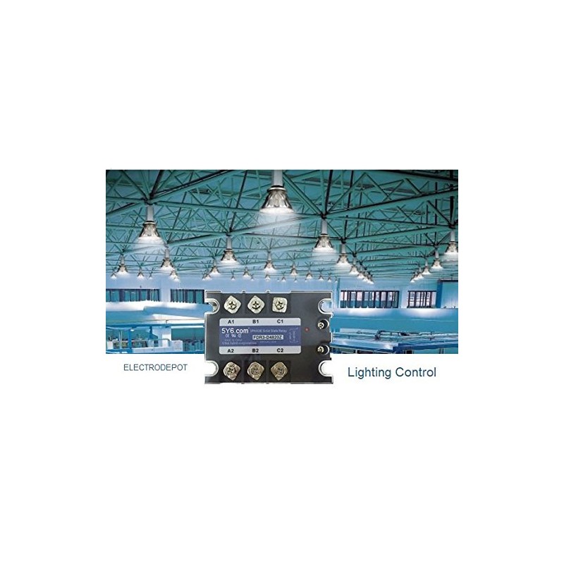 Electrodepot Silent Lighting Contactor 3 Pole, 40Amp, Motor 30A, 30Amp,