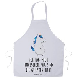 Mr. & Mrs. Panda Cooking Apron Unicorn Man Gift Kitchen Apron Unicorns Party Best Cooking Apron Women Barbecue Apron Unicorn Cooking Aprons Women Pegasus Barbecue Apron Men Girlfriend, White