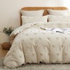 Lanqinglv Beige Bed Linen 135 x 200 cm Boho Tufted