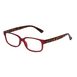 Calabria L 15581 Blue Light Reading Glasses +4.00 Red Crystal Tortoise Havana Womens Designer Trendy Chic Readers Eyeglasses