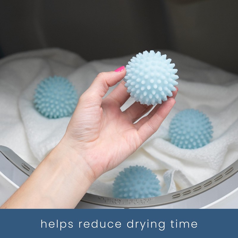 S&T INC. Reusable Plastic Dryer Balls, Fabric Softener for Laundry,