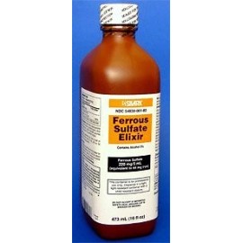 NebuAksol Ferrous Sulfate Elixir 220 Mg Iron Supplement for Iron Deficiency Anemia 16 Oz