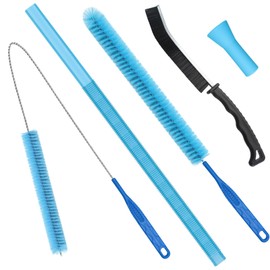 kioguc 4 Pack Dryer Vent Cleaner Kit,Dryer Lint Vacuum Attachment,Flexible Hose & Brush Set for Dryer Vent Cleaning, Universal Shop Vac Accessories, Lint Trap Cleaner & Home Cleaning Tools
