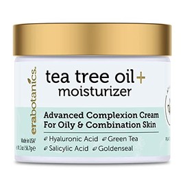Tea Tree Oil Face Cream - For Oily, Acne Prone Skin 2oz Natural & Organic Facial Moisturizer with 7X Ingredients For Rosacea, Cystic Acne, Blackheads & Redness