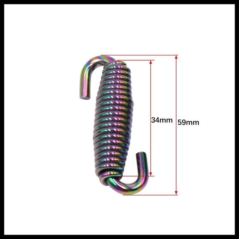 Hihaha 5pcs 59mm Multicolor Universal Motorbike Muffler Exhaust Pipe Spring
