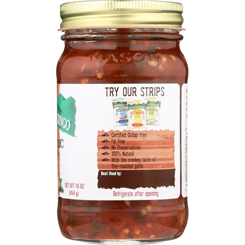Green Mountain Gringo Roasted Garlic Salsa (16 oz Jars) 2
