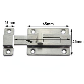 Tegg 1 PC 3 Inches Stainless Steel Door Latch Slide Barrel Door Lock Sliding Catch Bolt Latch for Bathroom Bathroom Toilet Door BedroomBedroom