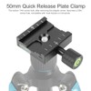 50mm Aluminium Alloy Universal Ballhead Quick Release Plate Clamp Quick