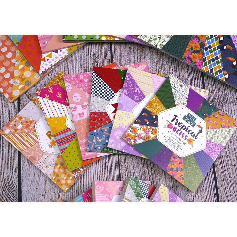 Paper Addicts Viva Forever 6"x6" Pad-30 Sheets-15 Designs-100GSM-Acid & Lignin