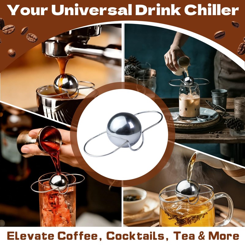 2-Pack XL Espresso Cooling Balls Suitable for Cooling Espresso
