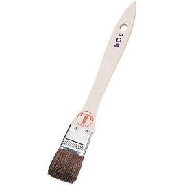 大塚刷毛 シマ毛金巻刷毛 平 茶 15号