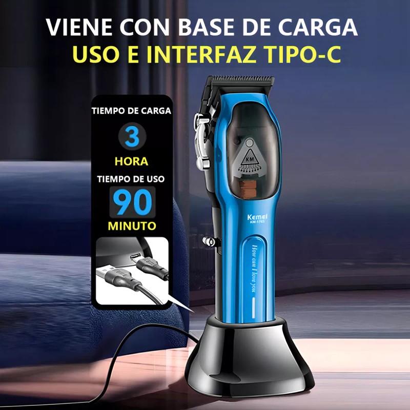 Kemei Cortadora Profesional Kemei KM-1763 Azul 5V