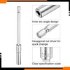 sourcing map 1/4" Metric Power Nut Driver Drill Bit Set