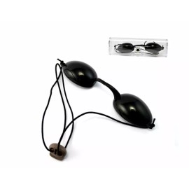 Flex Tanning Goggles Black with Clear Case IPL Goggles Protective Eyewear