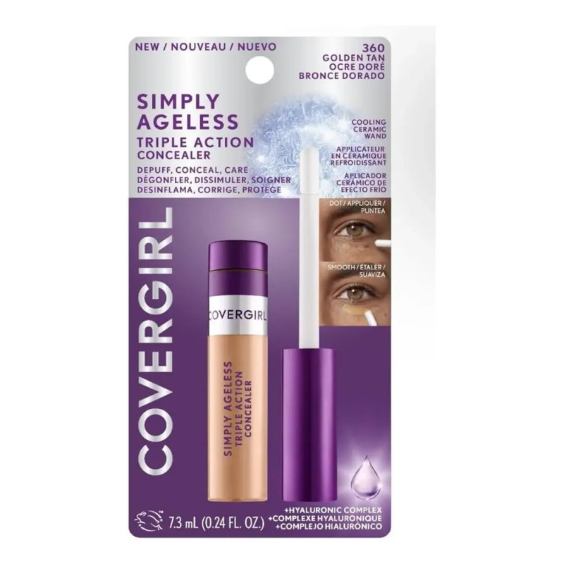 Covergirl Corrector Concealer Simply Ageless Triple Action Tono Golden Tan