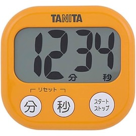 Tanita TD-384 OR Kitchen Studying Timer, Large Screen, Loud Volume, 100 Minutes, Magnetic Stand, Orange Visual Timer