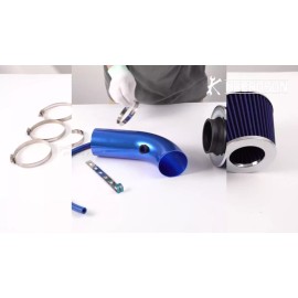 KEEPDSGN Blue 3" Cold Air Intake Filter Induction Pipe Kit For Hyundai Accent Elantra