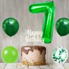 EXGOX Large Number Balloons, Green Birthday Number 7, Foil Balloons,
