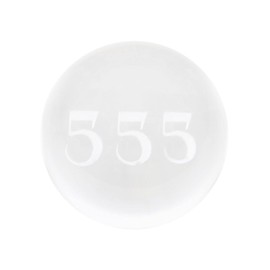 555 Angel Number Glass Crystal Ball with Inner Laser Engraving – Symbol of Positive Change, Spiritual Growth, and Transformation for Meditation, Energy, and Elegant Home Decor