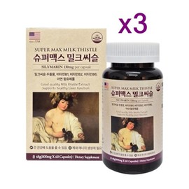Supermax Milk Thistle 800mg x 60 capsules (3) / 슈퍼맥스 밀크씨슬 800mg x 60캡슐 3개